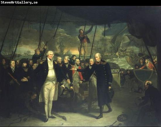 Daniel Orme Duncan Receiving the Surrender of de Winter at the Battle of Camperdown, 11 October 1797